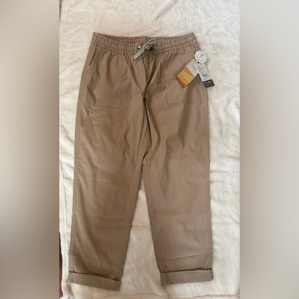Vouri NWT Rip Stop Pant, coconut, drawstring elastic waist casual, women’s large